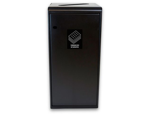 NORDEX Avfallshantering 125l rektangulärt hål svart | Städ och hygien - Avfallshantering och källsortering - Sortering och återvinning | Kontorsexperten