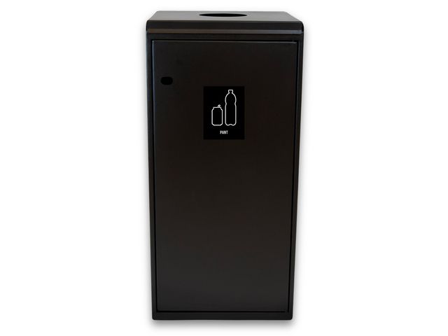 NORDEX Avfallshantering 125l runt hål svart | Städ och hygien - Avfallshantering och källsortering - Sortering och återvinning | Kontorsexperten