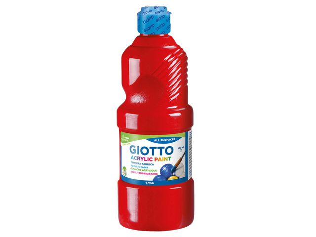 GIOTTO Akrylfärg Giotto 500 ml röd | Skola och förskola - Målarfärg och tillbehör - Akrylfärg | Kontorsexperten