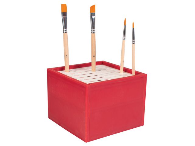PLAYBOX Penselställ för 64 penslar | Skola och förskola - Målarfärg och tillbehör - Vattenkopp och tillbehör | Kontorsexperten