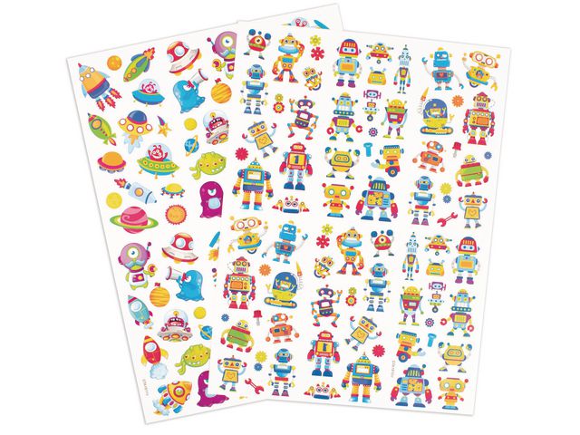 PLAYBOX Stickers robotar och rymdfigurer 154/fp | Skola och förskola - Hobbymaterial - Bokmärken och stickers | Kontorsexperten