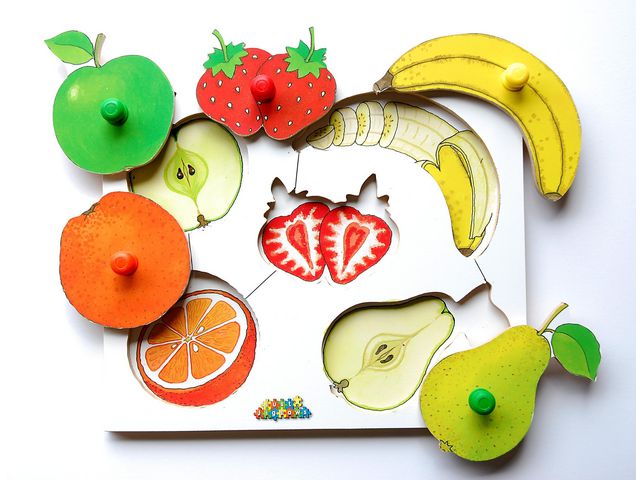 Pussel, frukttema | Skola och förskola - Lekmaterial - Pussel - Knoppussel | Kontorsexperten