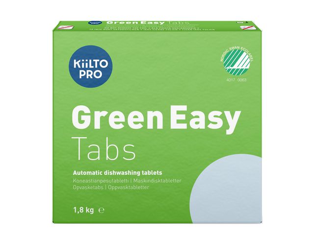 KIILTO PRO Maskindisk Green Easy Tabs 100/fp | Städ och hygien - Diskrengöring - Maskindiskmedel | Kontorsexperten