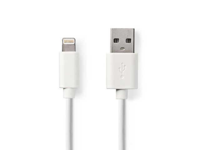 Produktfoto för NEDIS Kabel Lightning - USB A 2m Vit