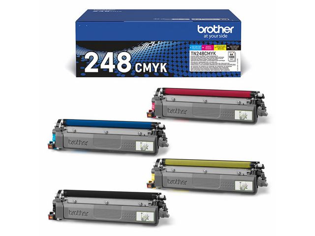 Brother Toner TN248VAL 4x1K CMYK 4/fp | Toner och bläck - Tonerkassetter - Toner Brother | Kontorsexperten