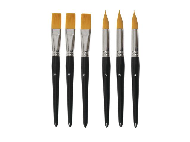 PLAYBOX Syntetpenslar nr 24 6/fp | Skola och förskola - Målarfärg och tillbehör - Penslar | Kontorsexperten