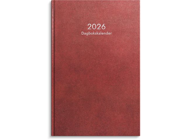 Burde Dagbokskalender 2026 röd | Almanackor och kalendrar - Veckokalendrar - Kontorskalendrar | Kontorsexperten