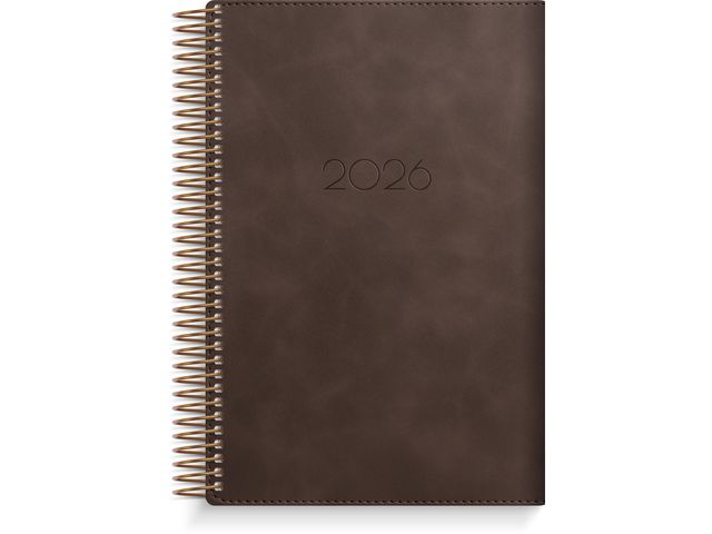 Burde Dagbok Twist 2026 brun | Almanackor och kalendrar - Dagböcker - Dagböcker | Kontorsexperten