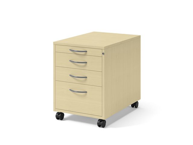 LANAB DESIGN Skrivbordshurts 4 lådor björklaminat