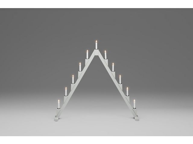 KONSTSMIDE Elljusstake 11 ljus vikbar 86x82 trä grå | Kontorsmöbler och inredning - Lampor och belysning - Ljusstakar | Kontorsexperten