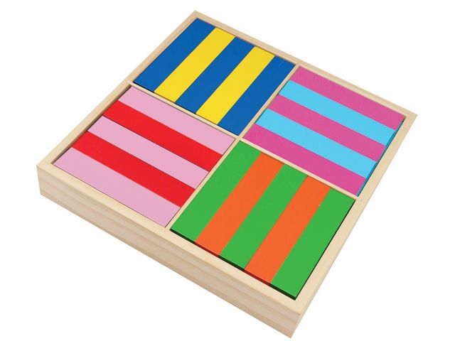 MYPAUZE Byggklossar trä färg 12x2,5x0,8cm 100st | Skola och förskola - Lekmaterial - Bygglek, konstruktion och mosaik | Kontorsexperten