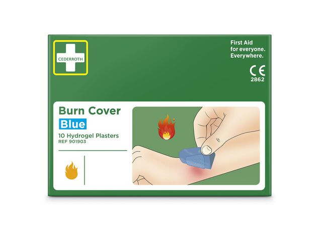 CEDERROTH Plåster Burn Cover 10/fp | Skyddsutrustning - Första Hjälpen - Förband och Refill | Kontorsexperten