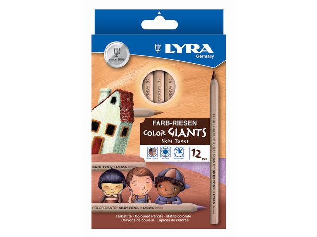 LYRA Färgpenna Jumbo 12 Hudfärger | Skola och förskola - Pennor och tillbehör - Färgpennor - Jumbo | Kontorsexperten