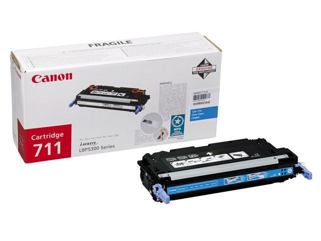 Canon Toner, 711, cyan, singelförpackning, 1659B002 | Toner och bläck - Tonerkassetter - Toner Canon | Kontorsexperten