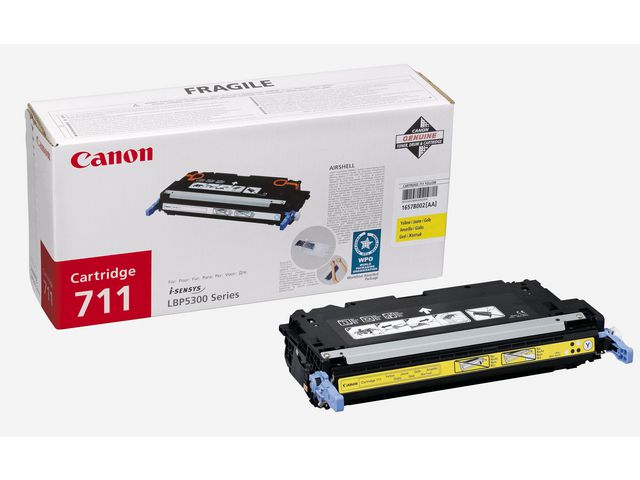 Canon Toner 711, 1657B002AA, gul, singelförpackning | Toner och bläck - Tonerkassetter - Toner Canon | Kontorsexperten