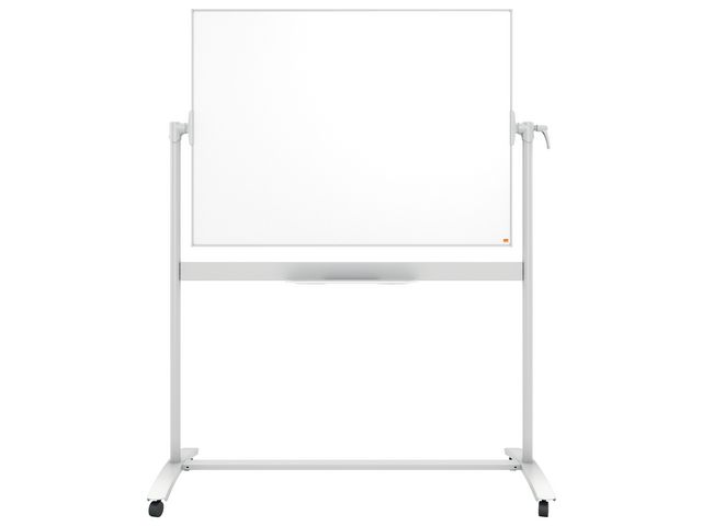 Nobo Whiteboard, mobil, magnetisk stålyta, Nano Clean™, dubbelsidig, 1 200 x 900 mm, vit | Kontorsmöbler och inredning - Whiteboardtavlor och tillbehör - Whiteboardtavlor - Lackerad stål | Kontorsexperten