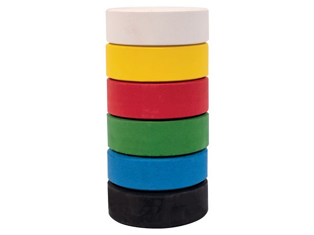 PLAYBOX Färgblock refill 6 färger | Skola och förskola - Målarfärg och tillbehör - Färgblock | Kontorsexperten