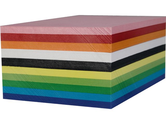 Kartong A6 mix 180g 25 arkx10 färger | Skola och förskola - Hobbypapper - Kartong | Kontorsexperten
