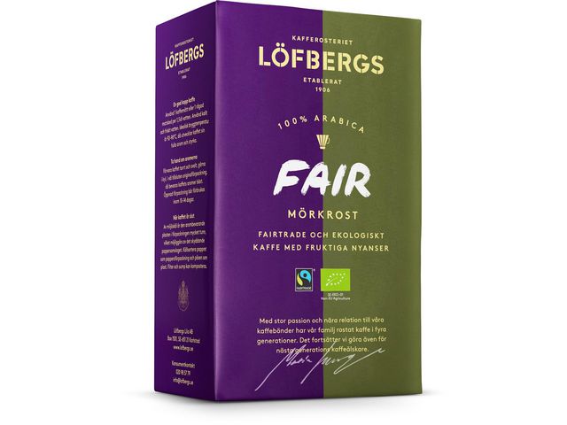 Löfbergs Kaffe Fair Dark Eko/FT 450g | Kök och servering - Kaffe och te - Bryggkaffe | Kontorsexperten