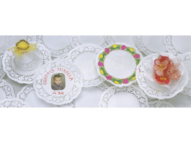 Spetspappersunderlägg, dekorativa, mångsidiga, 140 mm 250/fp | Skola och förskola - Hobbymaterial - Pyssel | Kontorsexperten