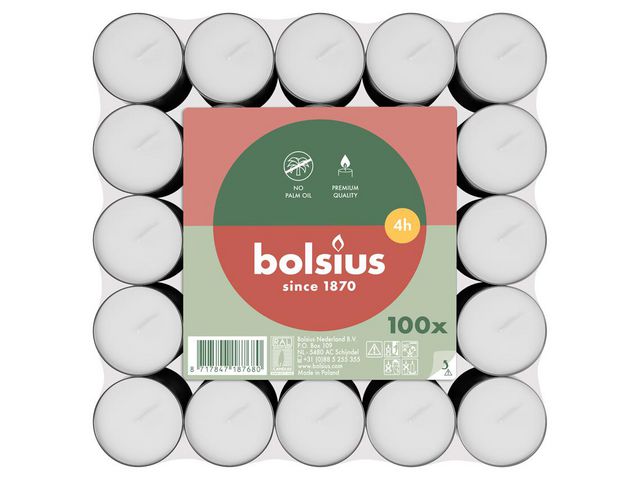 bolsius Värmeljus 4h 100/fp | Kök och servering - Ljus och tillbehör - Värmeljus | Kontorsexperten