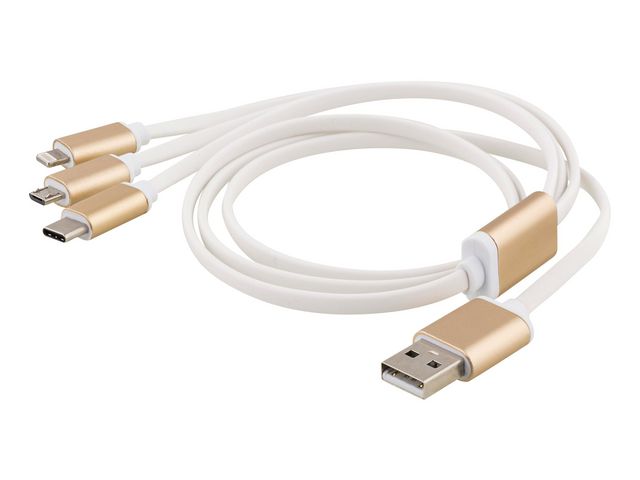 Produktfoto för Adapter USB-A-Lightning/USB-C/USB-micro