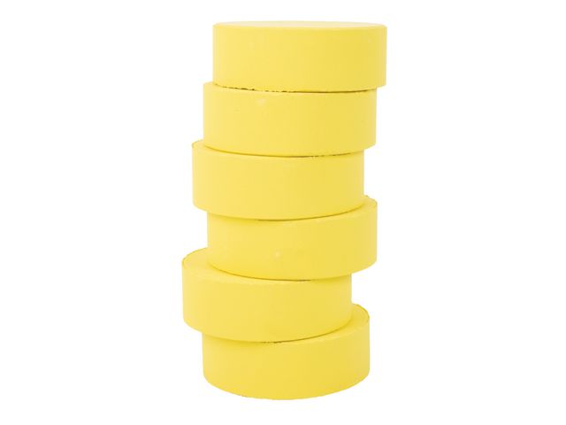 PLAYBOX Färgpuckar 57mm, ljusgul 6/fp | Skola och förskola - Målarfärg och tillbehör - Färgblock | Kontorsexperten