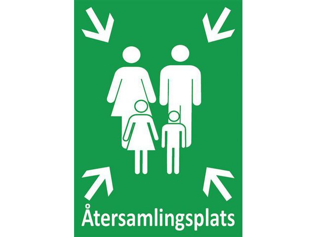 Skylt Återsamlingsplats A3 Aluminium | Skyddsutrustning - Säkerhetsmärkning och skyltar - Skyltar | Kontorsexperten