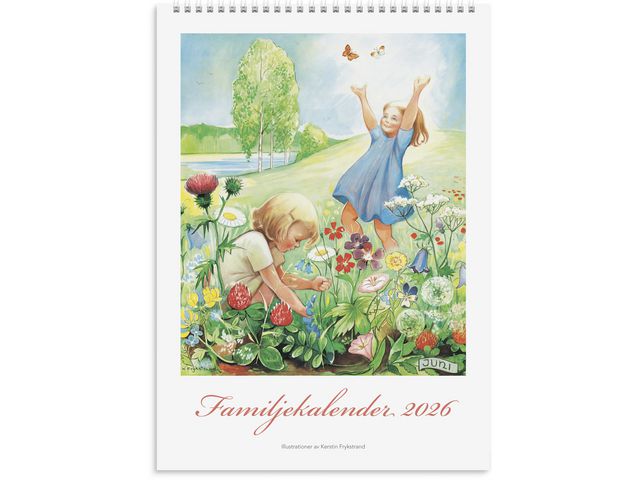 Burde Familjekalender Kerstin Frykstrand 2026 | Almanackor och kalendrar - Väggkalendrar - Familjekalendrar | Kontorsexperten