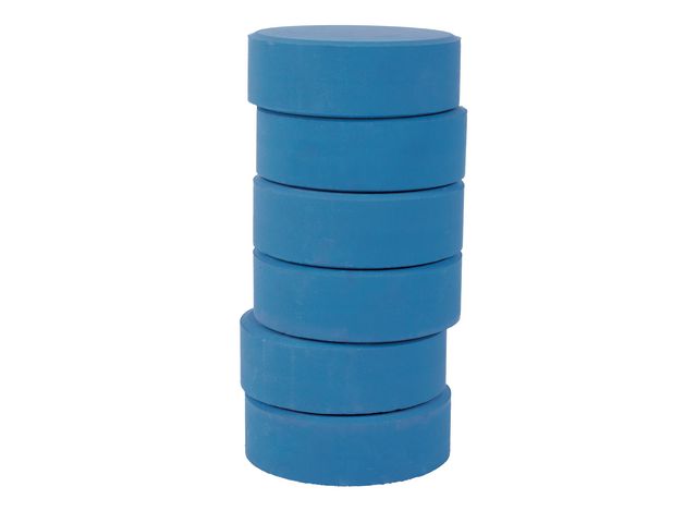 PLAYBOX Färgpuckar 57mm, blå 6/fp | Skola och förskola - Målarfärg och tillbehör - Färgblock | Kontorsexperten