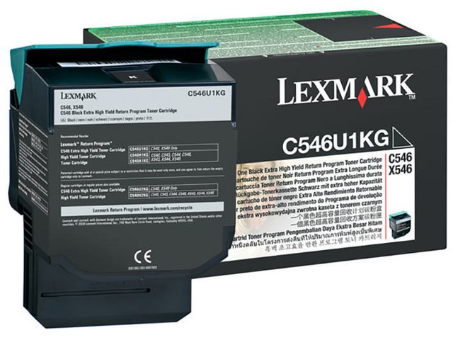 Lexmark Toner C546U1KG, svart, singelförpackning | Toner och bläck - Tonerkassetter - Toner Lexmark | Kontorsexperten