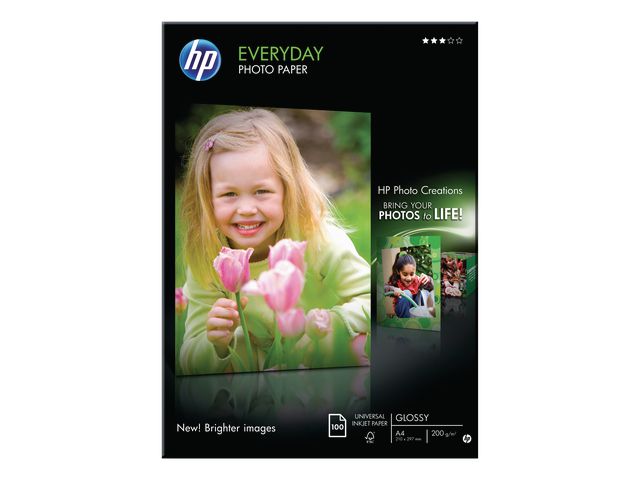 HP Fotopapper Q2510A A4 200g 100/fp | Kontorspapper - Foto-papper - A4 fotopapper | Kontorsexperten