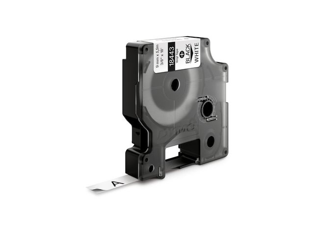 DYMO Tape Rhino vinyl 9mm svart på vit | Kontorsmaskiner - Märkmaskiner och tape - Tape - Dymo Rhino | Kontorsexperten