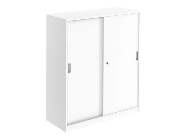 deNord Design Skjutdörrskåp 3xA4 1200 mm vit | Kontorsmöbler och inredning - Skåp och hyllor - Skåp | Kontorsexperten