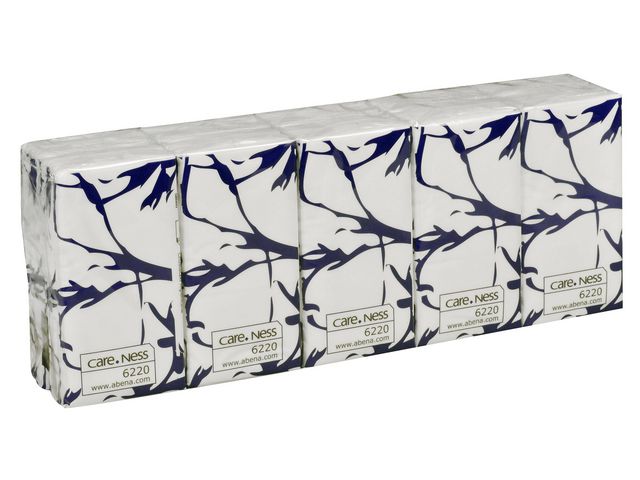 ABENA Careness Excellent ansiktsservett, 3-lagers, 10 ark vit 10/fp | Städ och hygien - Tvål och hygien - Ansiktsservetter och näsdukar | Kontorsexperten