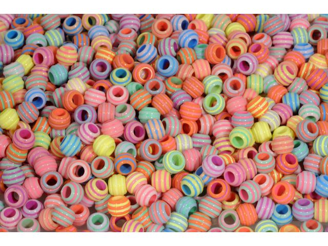 PLAYBOX Plastpärla pastell ränder 1550/fp | Skola och förskola - Hobbymaterial - Pärlor | Kontorsexperten