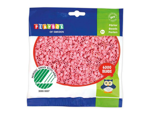 PLAYBOX Rörpärlor pastellrosa 6000/fp | Skola och förskola - Hobbymaterial - Nabbipärlor - Rörpärlor | Kontorsexperten