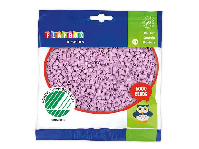 PLAYBOX Rörpärlor pastelllila 6000/fp | Skola och förskola - Hobbymaterial - Nabbipärlor - Rörpärlor | Kontorsexperten