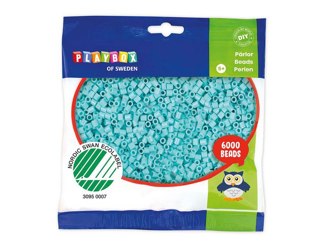 PLAYBOX Rörpärlor pastellturkos 6000/fp | Skola och förskola - Hobbymaterial - Nabbipärlor - Rörpärlor | Kontorsexperten