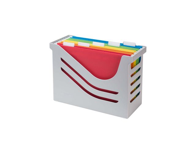 Jalema Hängmappslåda 5 hängmapp ECO grå | Kontorsmaterial - Mappar och plastfickor - Hängmappsförvaring | Kontorsexperten