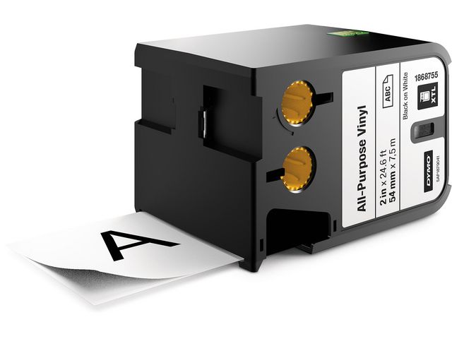 Dymo Tape XTL 54mm svart på vit 7m 1868755 | Kontorsmaskiner - Märkmaskiner och tape - Tape - Dymo XTL | Kontorsexperten