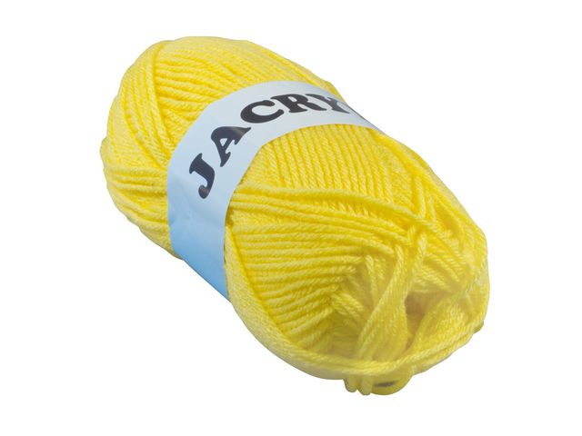Akrylgarn 50 g, gul