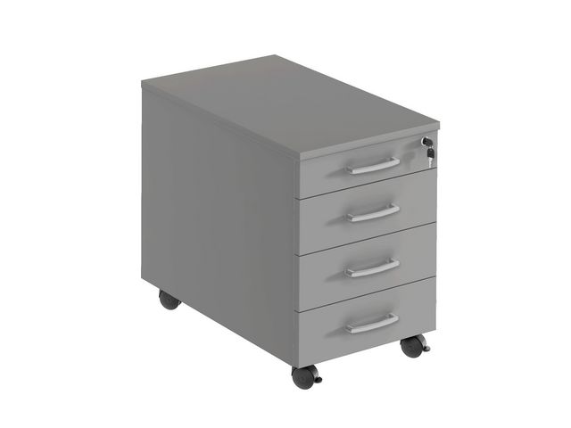 deNord Design Hurts mobil 4 lådig, djup 600 mm grå | Kontorsmöbler och inredning - Bord och hurtsar - Hurtsar | Kontorsexperten