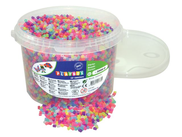 PLAYBOX Rörpärlor glitter 20 000st/fp | Skola och förskola - Hobbymaterial - Nabbipärlor - Rörpärlor | Kontorsexperten