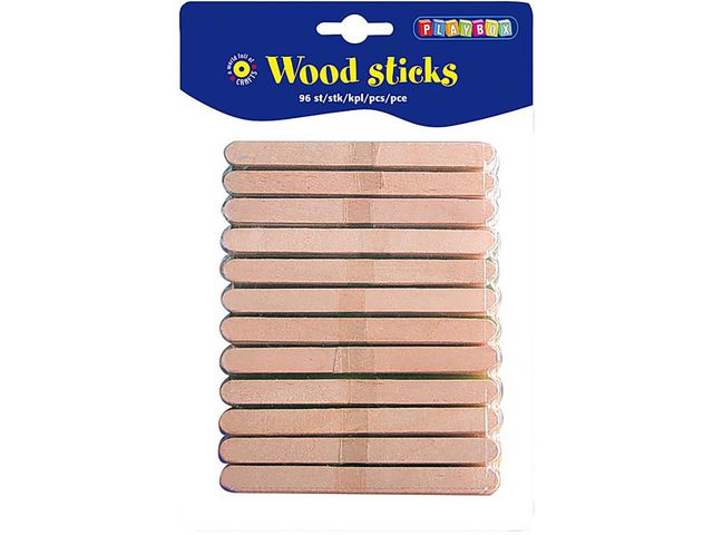 PLAYBOX Träpinnar 110 x 10mm 768/fp | Skola och förskola - Hobbymaterial - Pyssel - Trä | Kontorsexperten