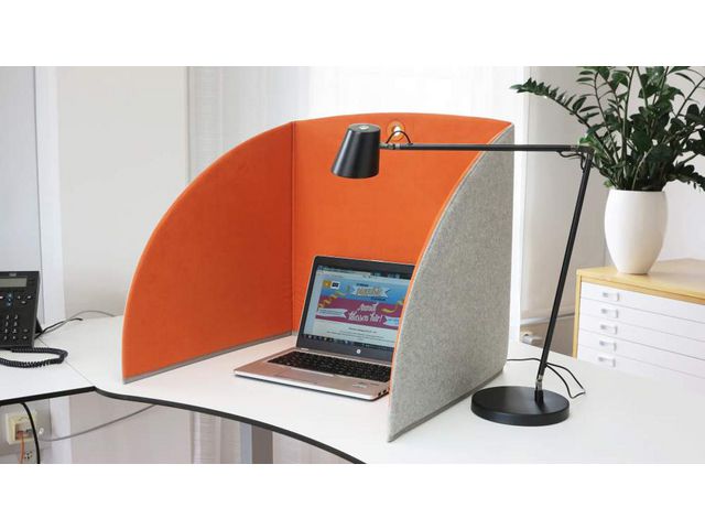 Matting Bordsskärm 58 cm, orange | Skolmöbler och inredning - Ljudabsorbenter - Bordskärmar | Kontorsexperten