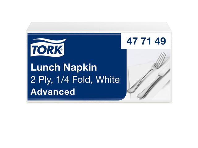 TORK Servett Advanced 2-lag 33x33cm vit 200/fp | Kök och servering - Servetter och dukar - Servett - 2-lagers | Kontorsexperten