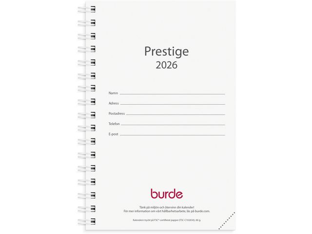 Burde Kalender Prestige refill 2026