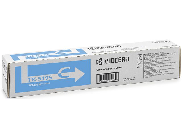 KYOCERA Toner, 5195C, cyan, singelförpackning, 1T02R4CNL0 | Toner och bläck - Tonerkassetter - Toner Kyocera | Kontorsexperten