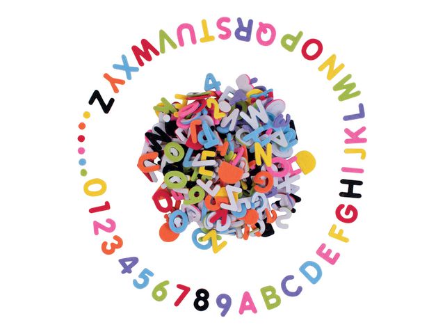 PLAYBOX Filtbokstäver självhäftande 500/fp | Skola och förskola - Hobbymaterial - Bokmärken och stickers | Kontorsexperten